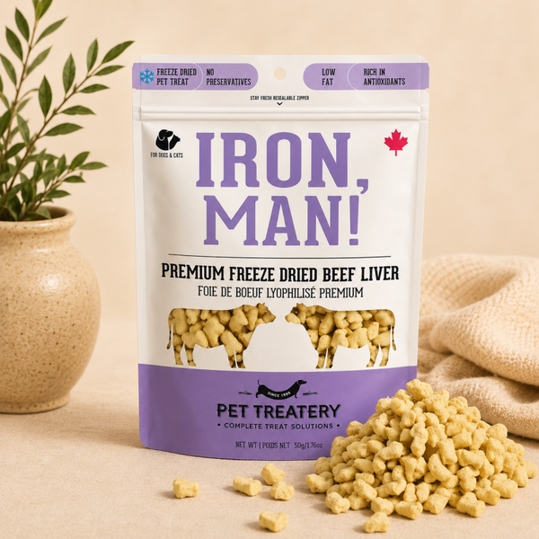 Freeze-dried beef liver treats for dogs and cats