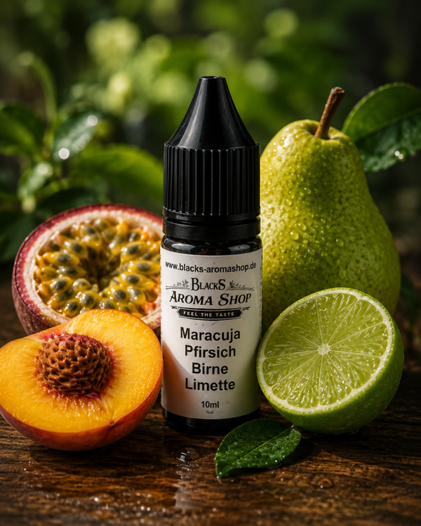 Maracuja-Pfirsich-Birne-Limette - Lebensmittelaroma