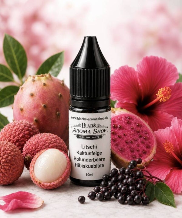 Lychee, Kaktusfeige, Holunderbeere, Hibiskusblüte - Lebensmittelaroma