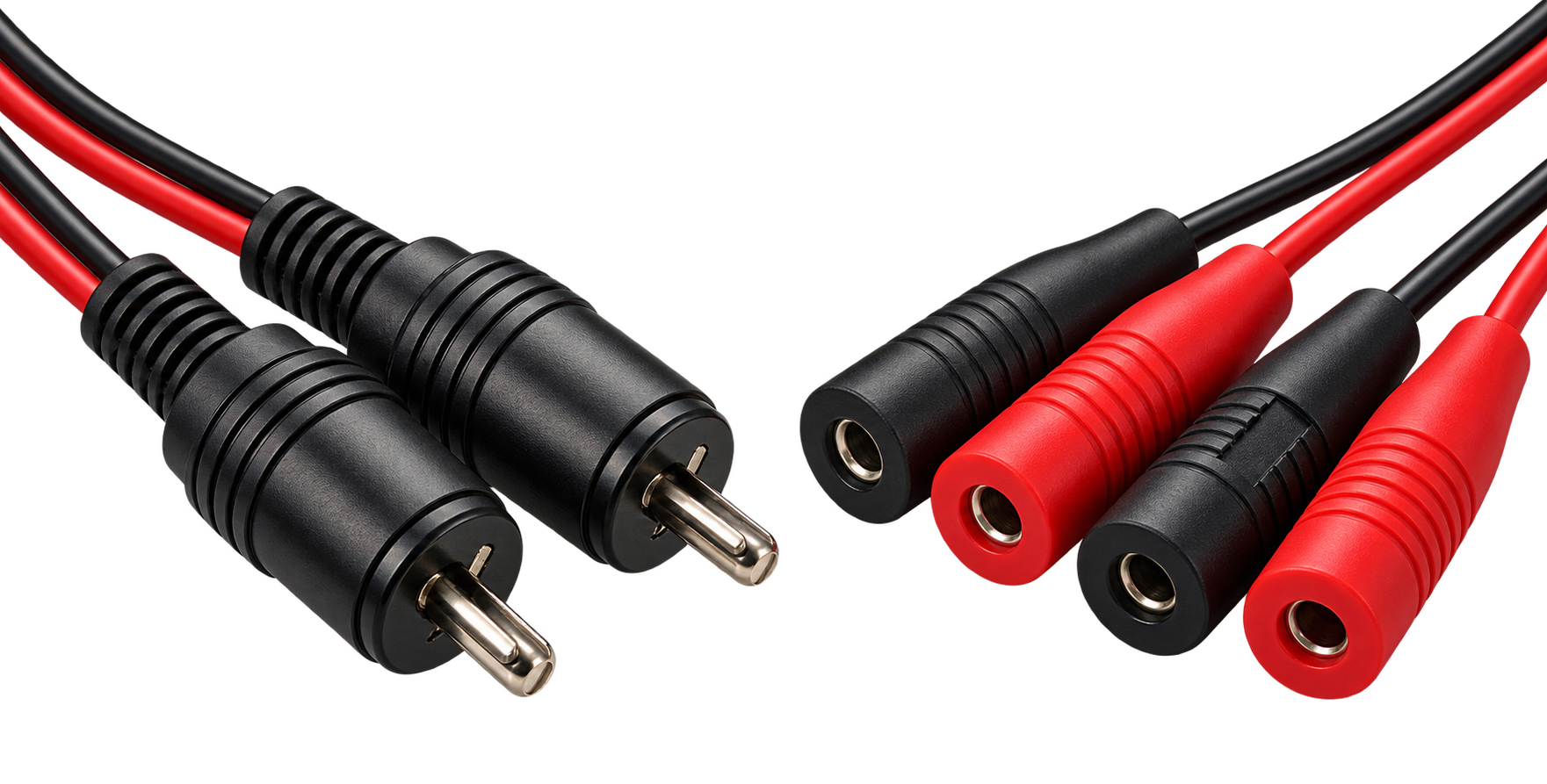 Adapter - 2 pin DIN til hun bananplugg