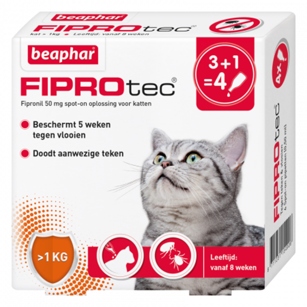 Fiprotec Spot-On kat 3+1 pipetten