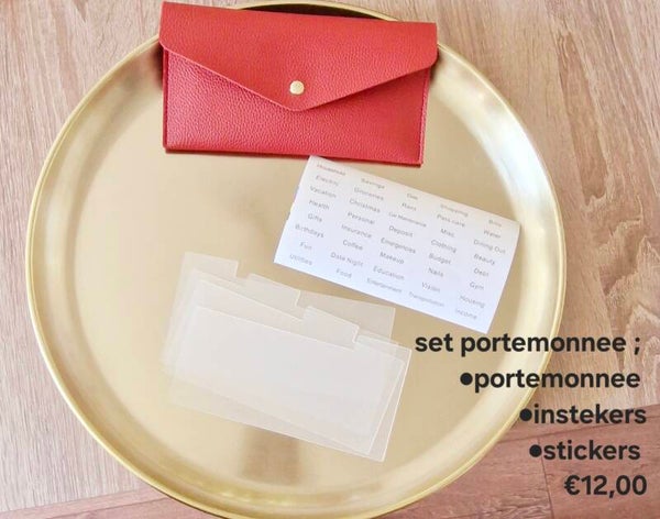 Budget portomonee Rood.