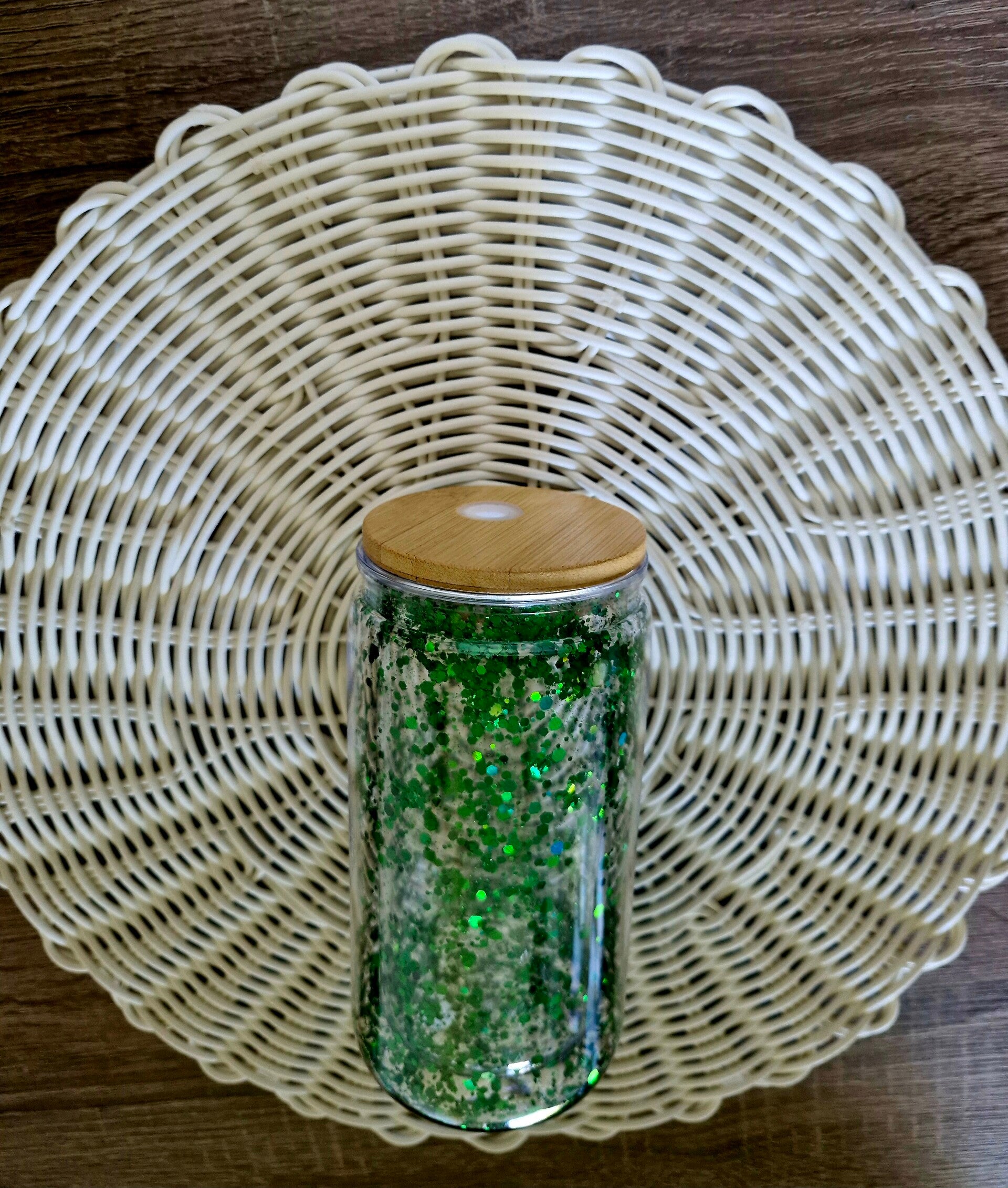 Tumbler glitter groen