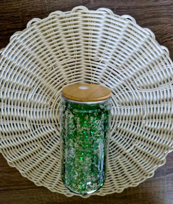 Tumbler glitter groen