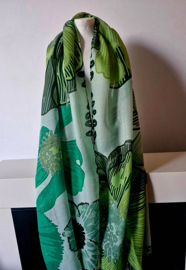 Lange dunne elegante lente/zomerse Sjaal Verde.
