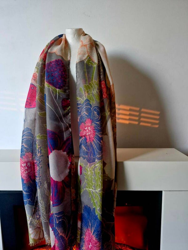 Lange dunne elegante lente/zomerse Sjaal Mi Flor.