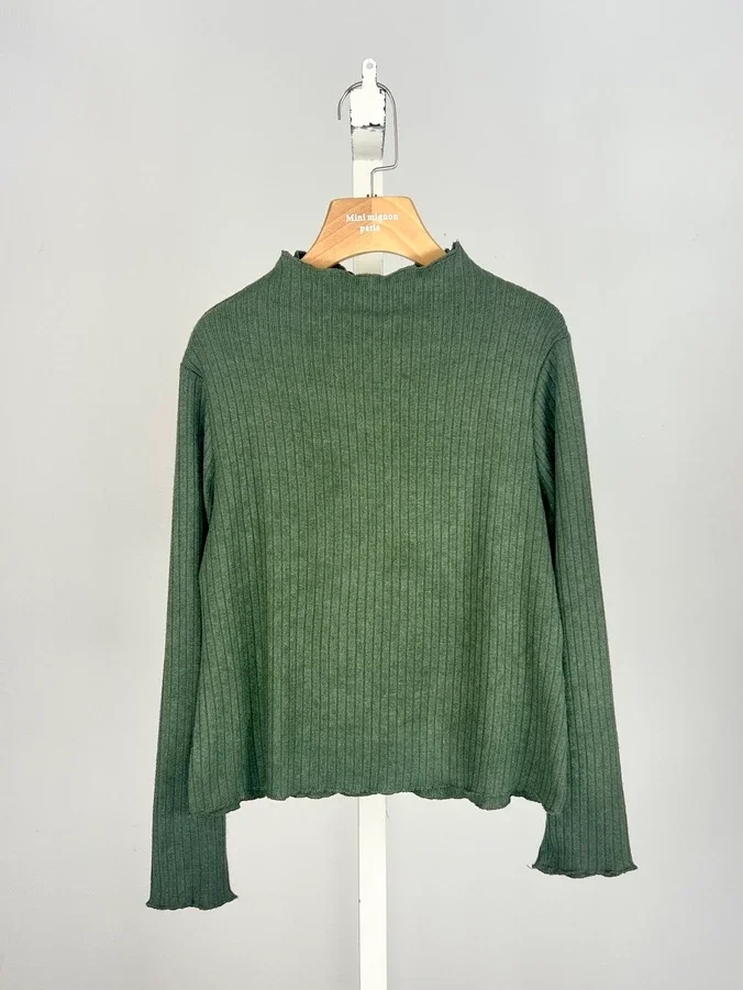 Zacht gebreide rib trui