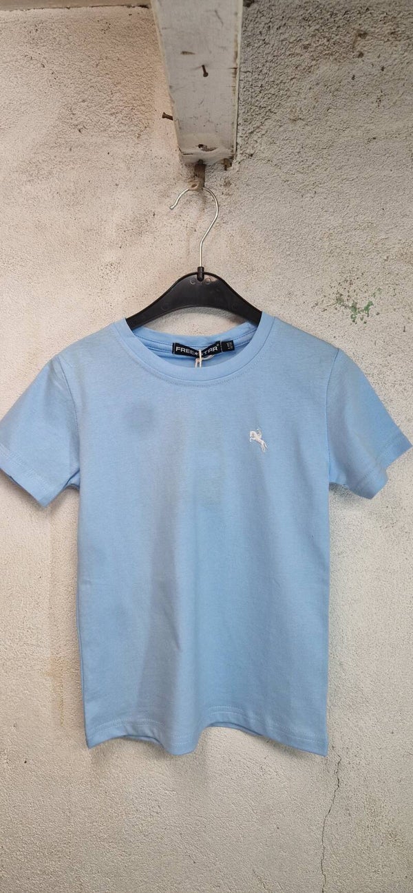 Lichtblauw basic t-shirt