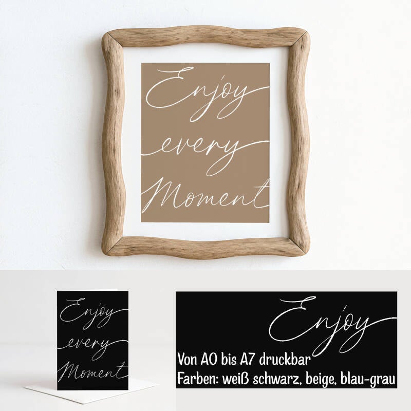 Freebie - Geschenk - Poster mit dem Spruch Enjoy every Moment. Affirmation Poster
