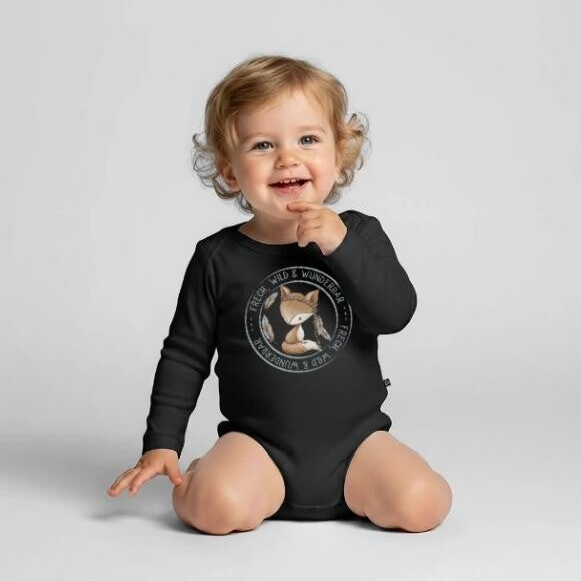 Sei frech, wild und wunderbar Baby Body und Baby Shirt von Hugs 4 Paper