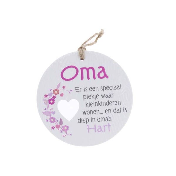 Keramieke hanger - Oma…. Speciaal plekje