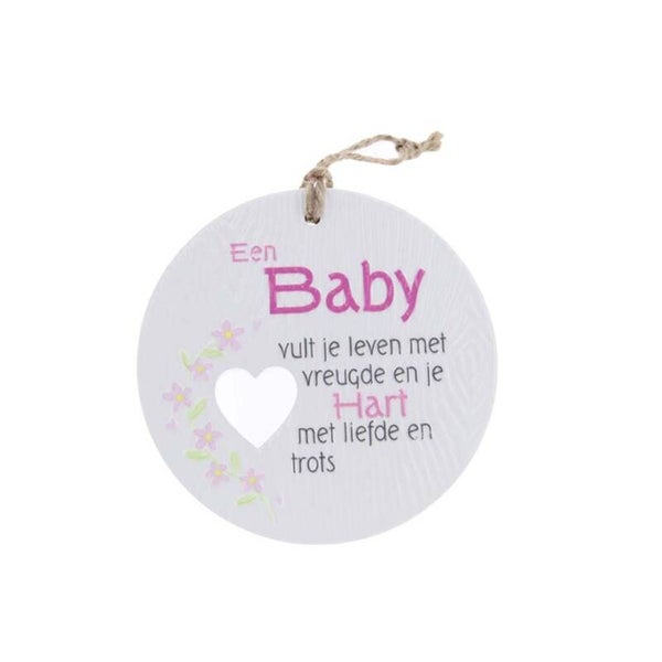 Keramieke hanger - Baby…..Roze