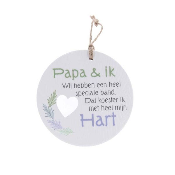 Keramieke hanger - Papa en ik