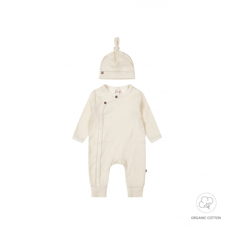 1 pce babysuit + hat organic cotton