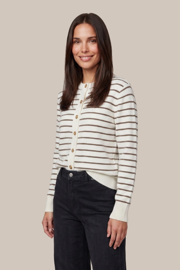 G-maxx - Eibhlín knitting sweater Wool White/Dark Earth