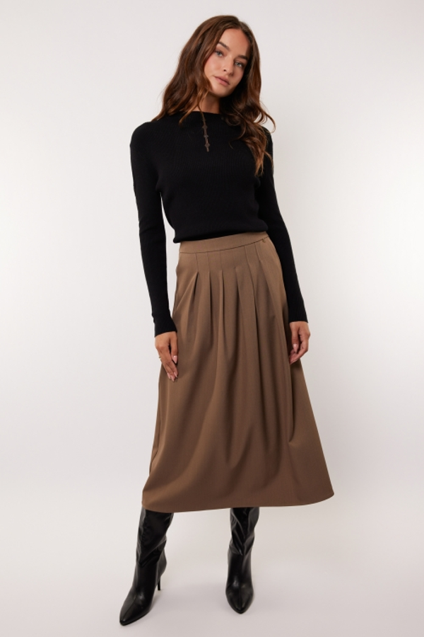 G-maxx - Yann Skirt Grey / Brown
