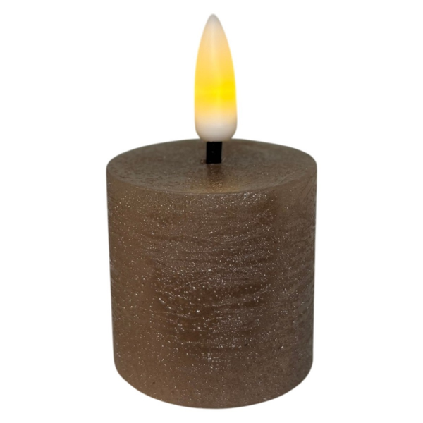 s/2 rechargeable t-light 3.8*4cm beige champagne