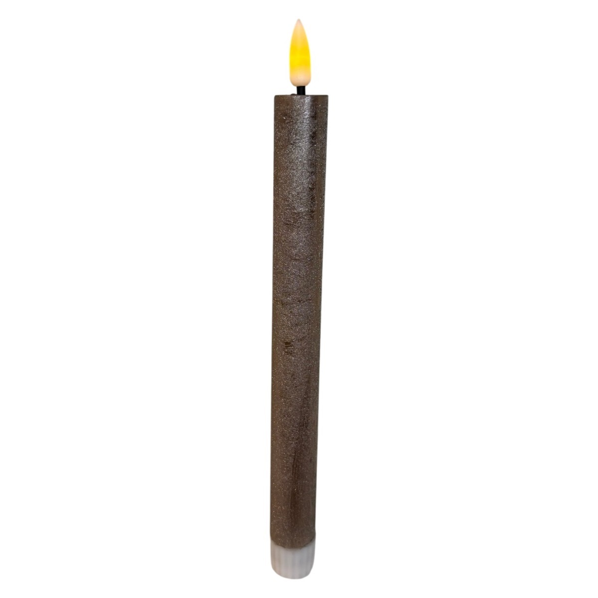 s/2 rechargeable dinner candle 2.2*22cm beige champagne