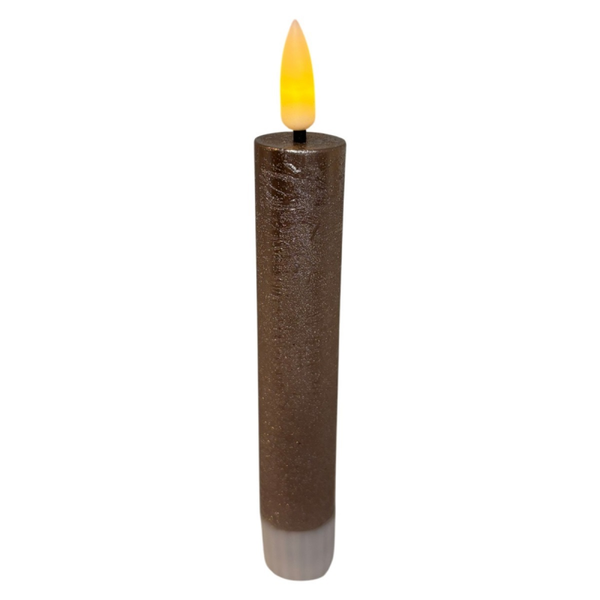 s/2 rechargeable dinner candle 2.2*12.5cm beige champagne