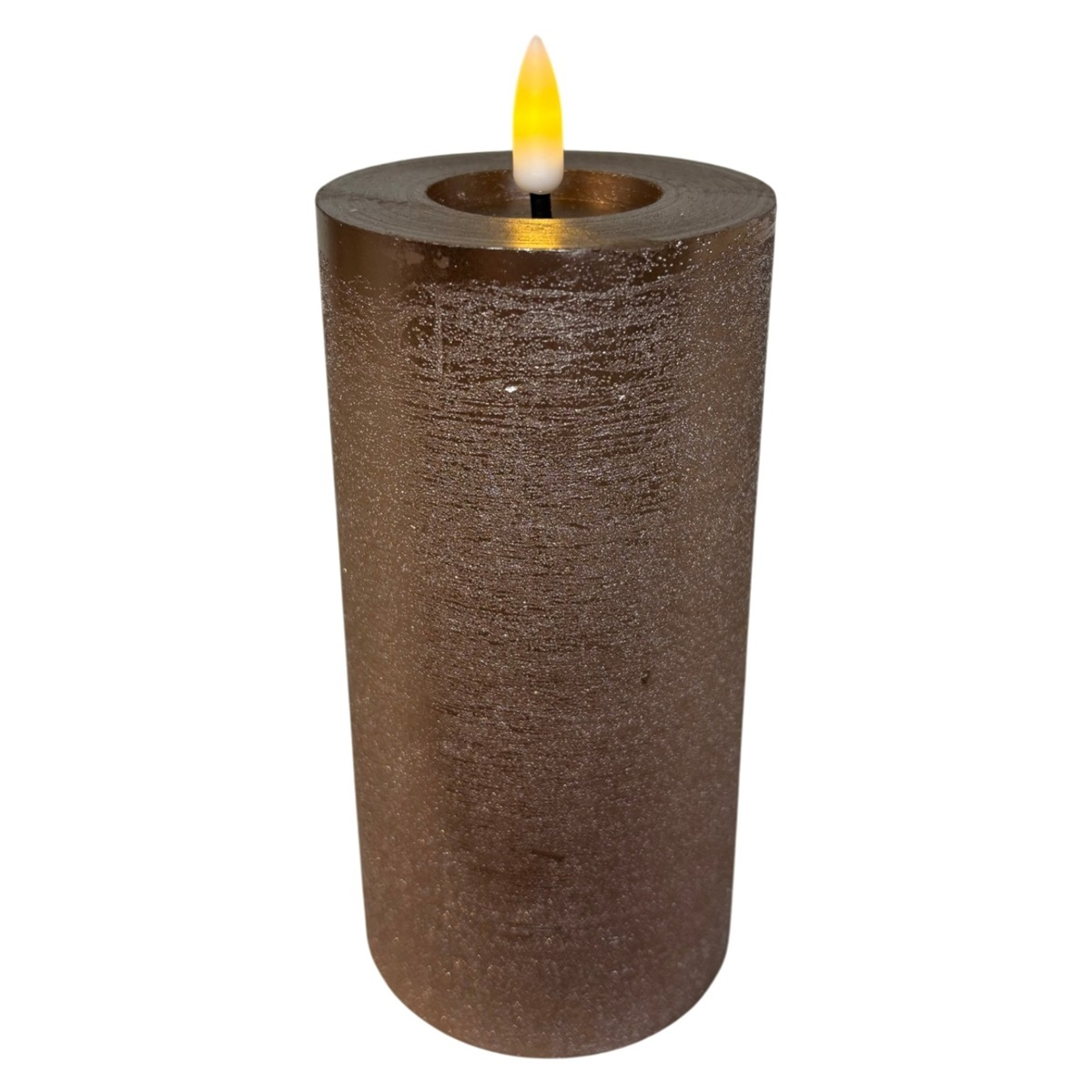 rechargeable led candle 7.5*15cm beige champagne