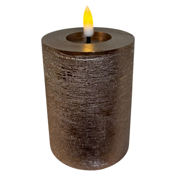 rechargeable led candle 7.5*10cm beige champagne