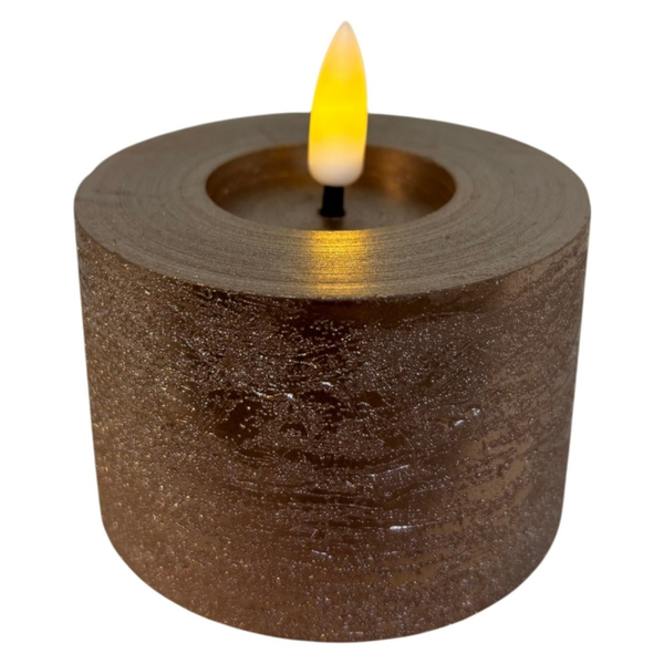 rechargeable led candle 7.5*5cm beige champagne