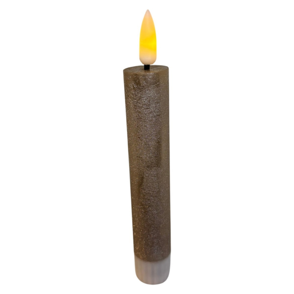 s/2 rechargeable dinner candle 2.2*12.5cm metallic sand