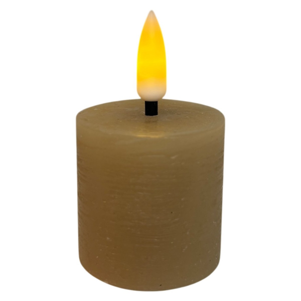 s/2 rechargeable t-light 3.8*4cm rustic sand
