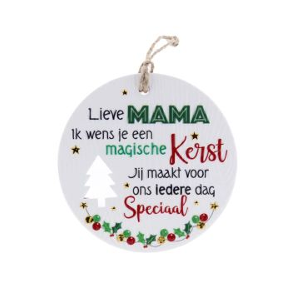 Keramieke hanger - Lieve MAMA, ik wens je een magische Kerst