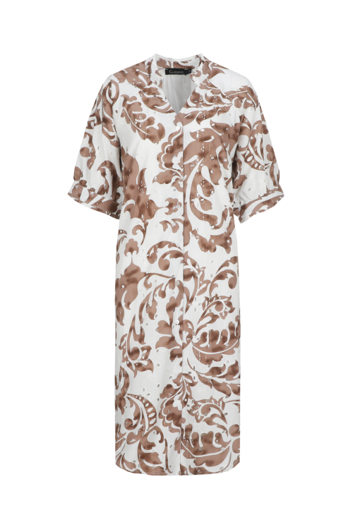 G-maxx - Elida dress Offwhite/Walnut