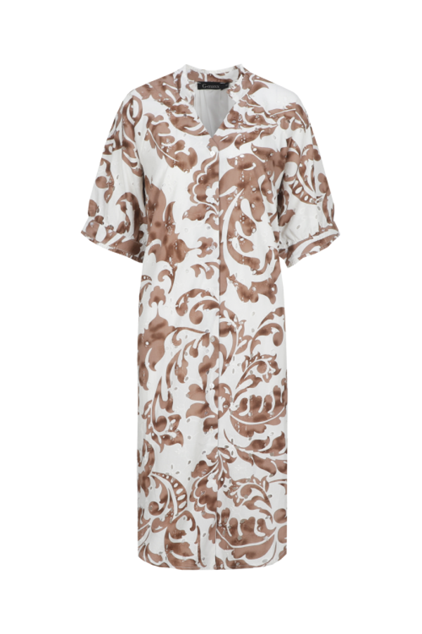 G-maxx - Elida dress Offwhite/Walnut