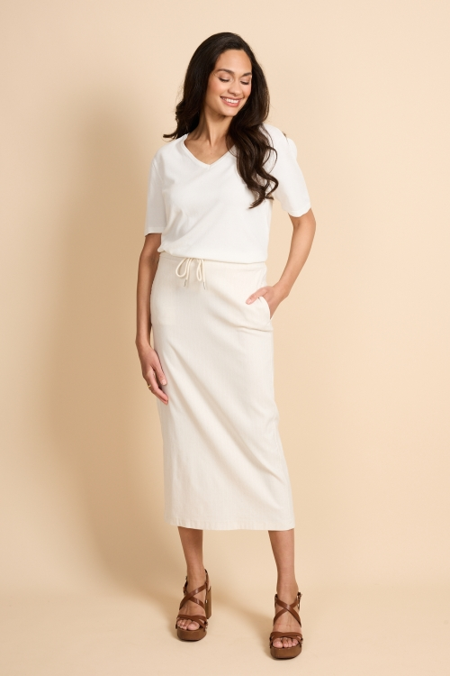 G-maxx - Suzette skirt Sand/Offwhite