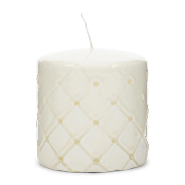 Pillar Candle Padded white 9,5×10