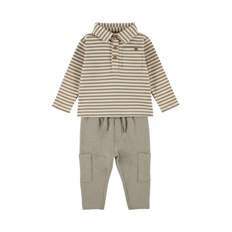 2 pc set, Polo longsleeve, Jogging trousers