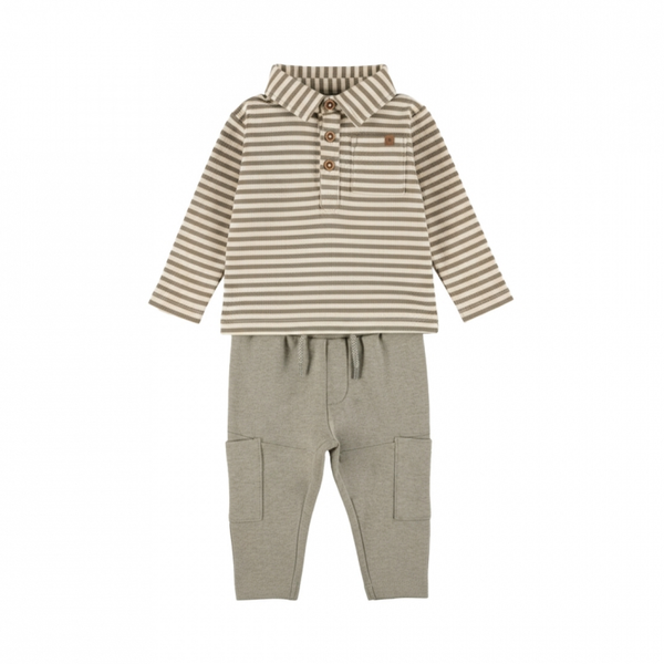 2 pc set, Polo longsleeve, Jogging trousers