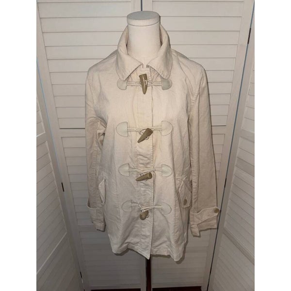 Lauren Jeans Co Ralph Lauren Womens Beige Corduroy Toggle Jacket Size Large