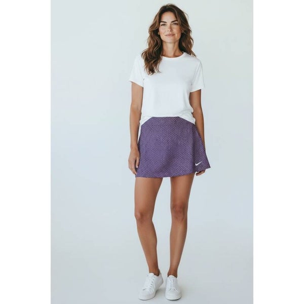 Nike Golf Skort Women's Blue/Red/White Geometric Dri-Fit Athletic Size Large