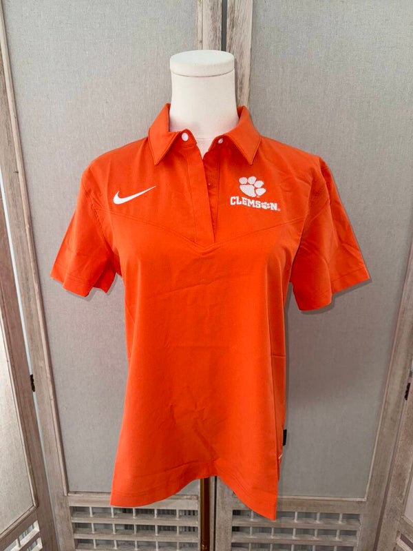 Women's Nike Dri-Fit Polo Short Sleeve Clemson Shirt Size Medium