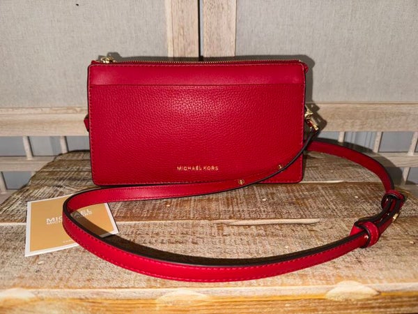 Michael Kors Empire LG Convertible Crossbody - CRIMSON (RED)