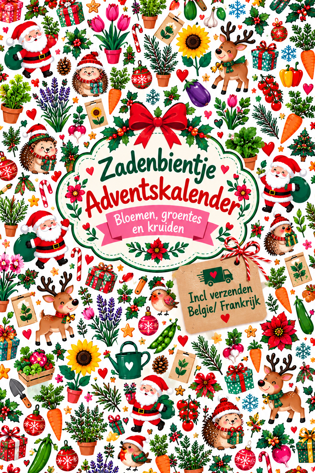 Adventskalender 2026 Bloemen, groentes en kruiden Belgie en Frankrijk
