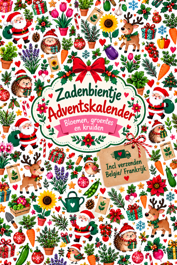 Adventskalender 2026 Bloemen, groentes en kruiden Belgie en Frankrijk