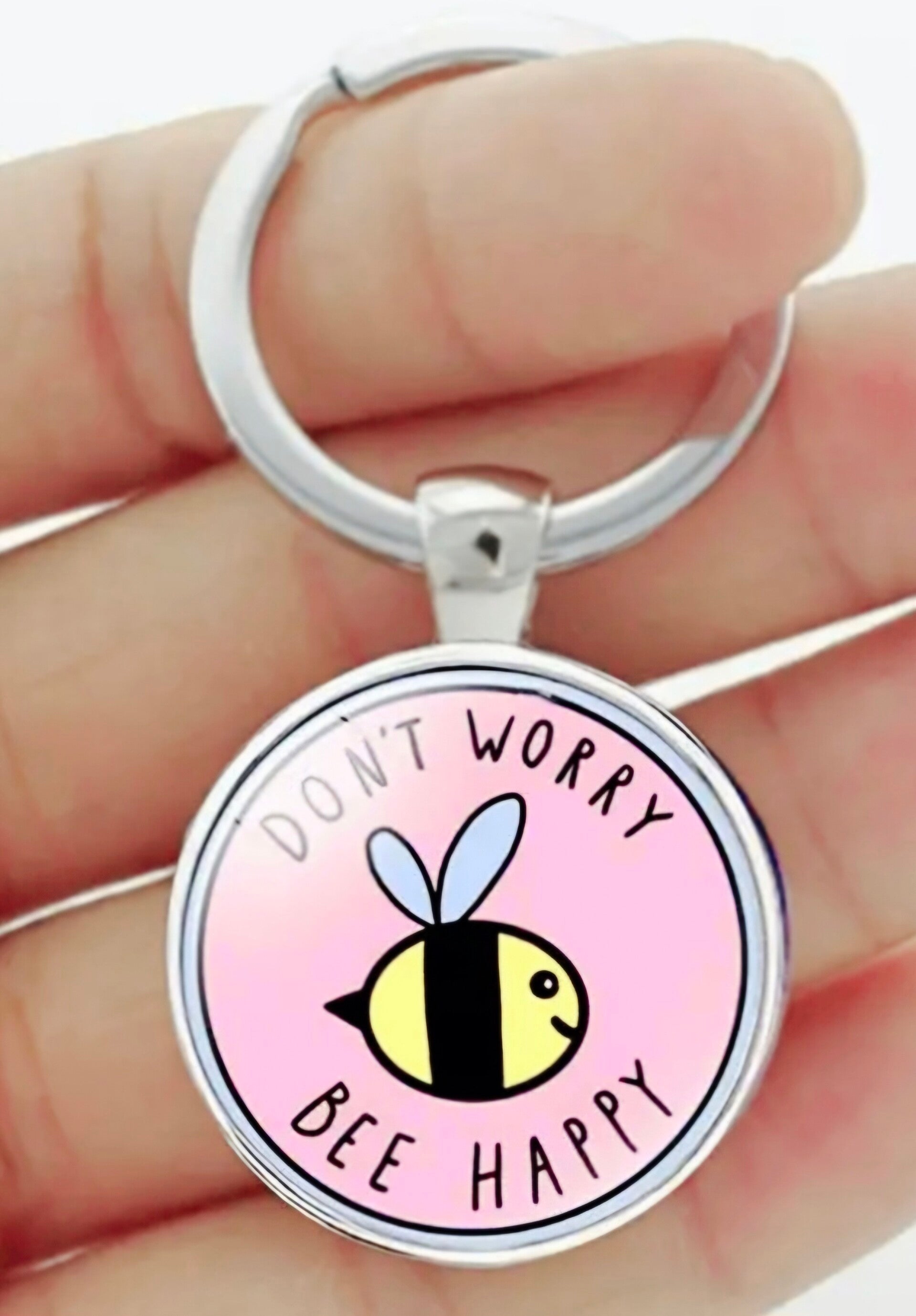Sleutelhanger Don't Worry Bee Happy