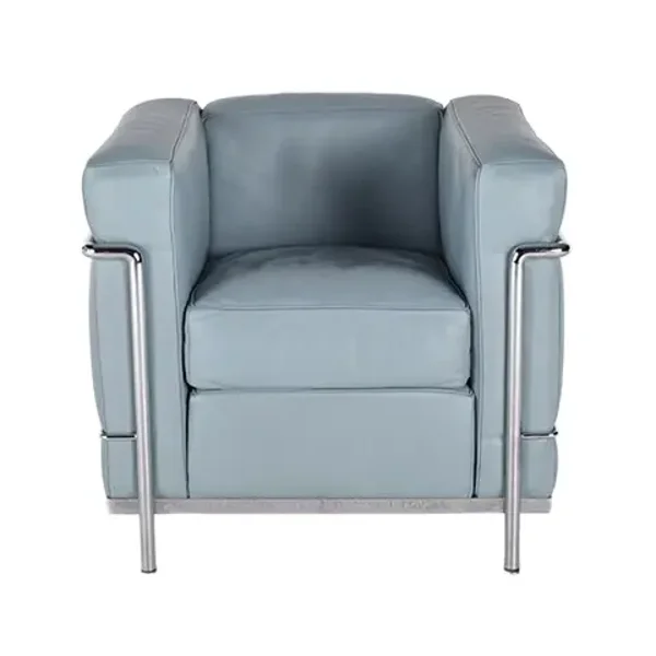 Cassina LC2 Armchair – Light Blue Leather -- 2 in stock