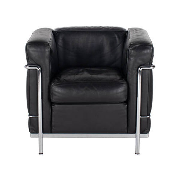 Cassina LC2 Armchair – Black Leather – 5 in stock