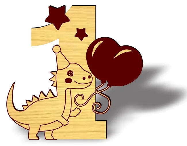 Wooden Birthday Number Set | Laser Cut Party Age Decoration | Kids Cake Topper DIY Craft | Custom Wooden Number Sign