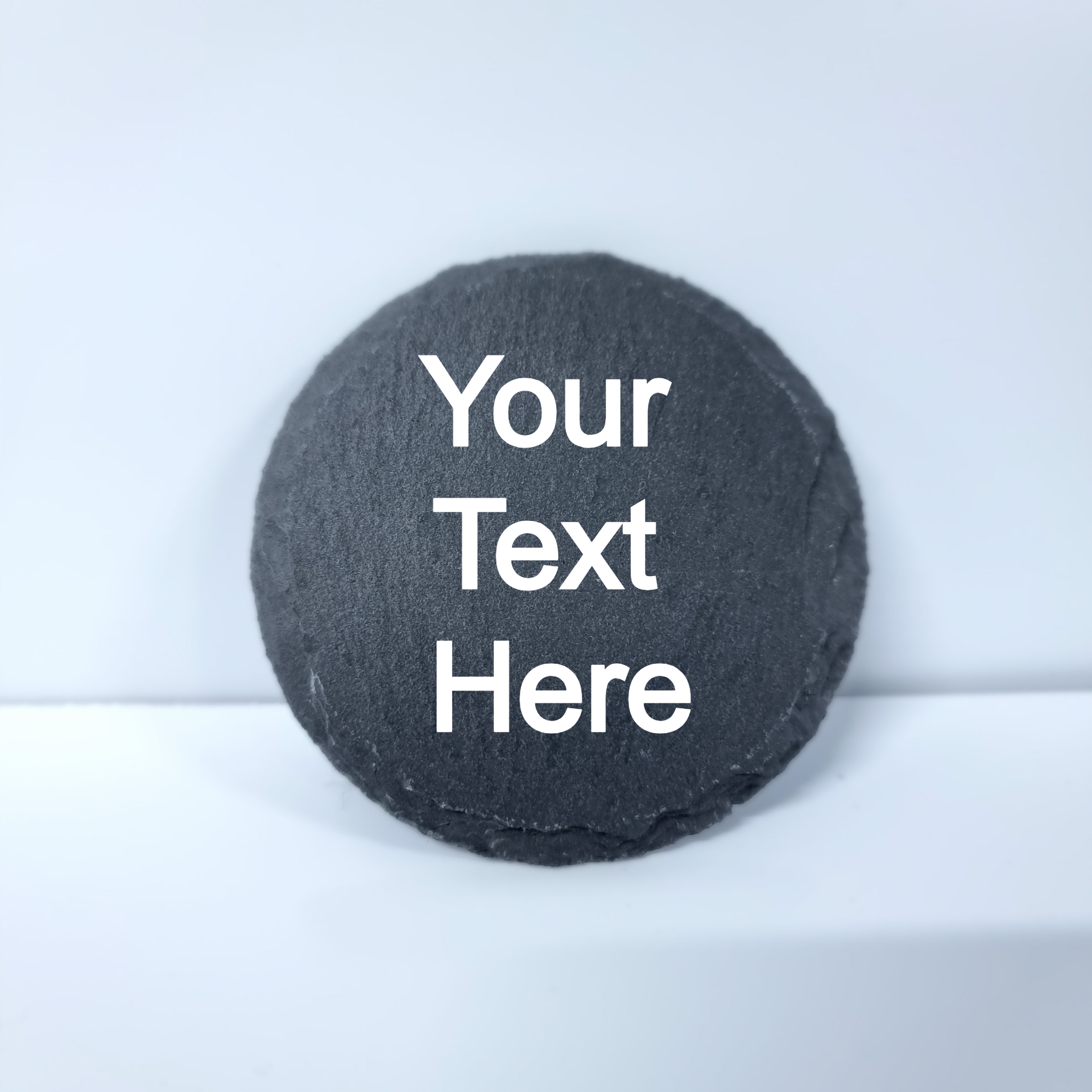 Personalised Blank Slate Circle Coasters