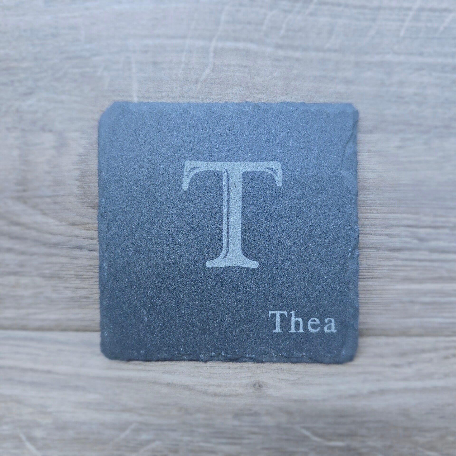 Personalised Initial Slate Coaster | Two Shapes Available