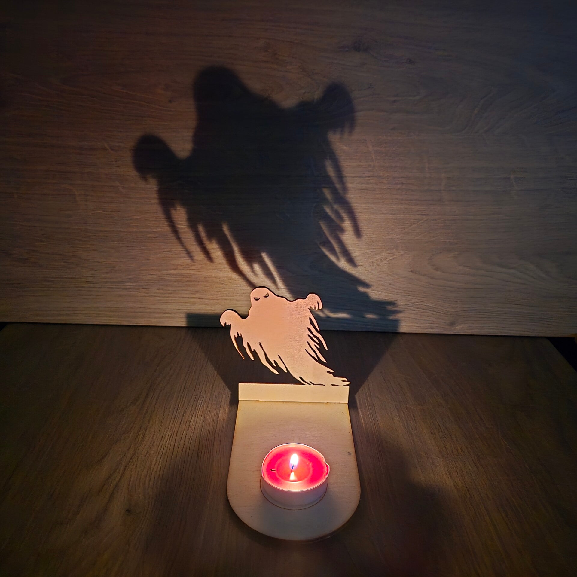 Spooky Ghoul Tealight Holder – Halloween Shadow Candle Holder, Gothic Haunted House Decor, Creepy Gift for Horror Lovers