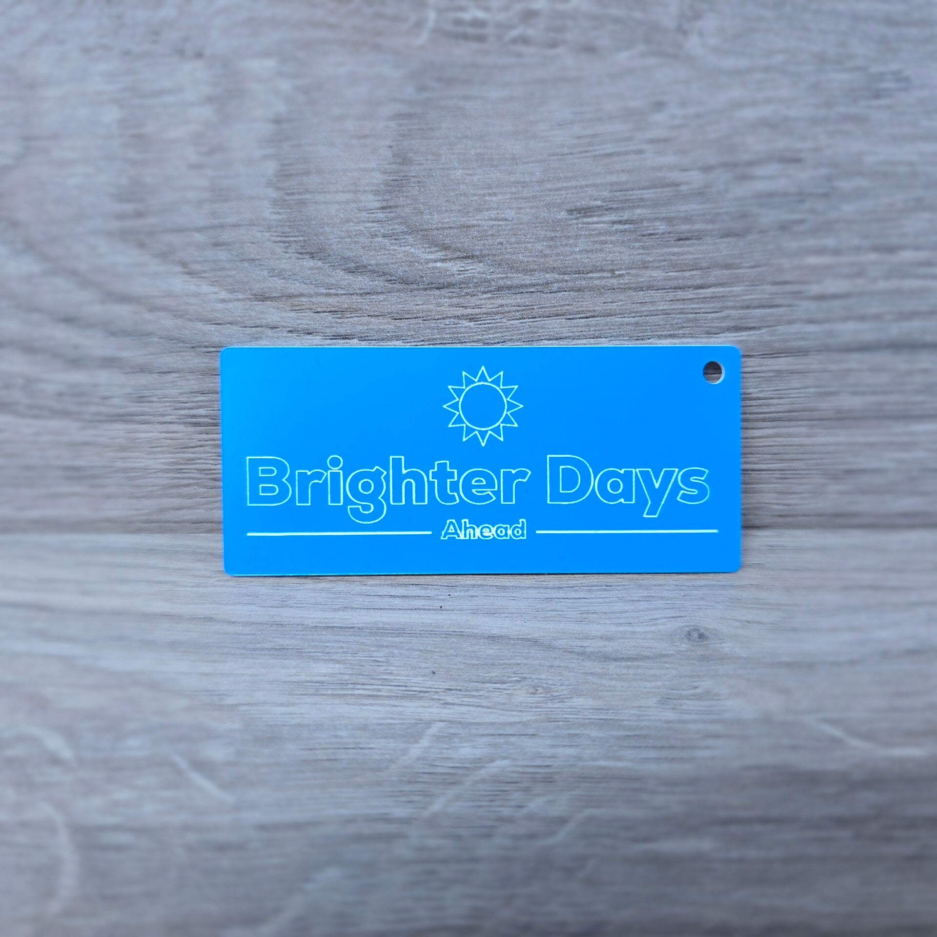 Brighter Days Ahead Keyring | Inspirational Quote Keychain | Positive Affirmation Gift | Motivational Bag Charm | Uplifting Stocking Filler