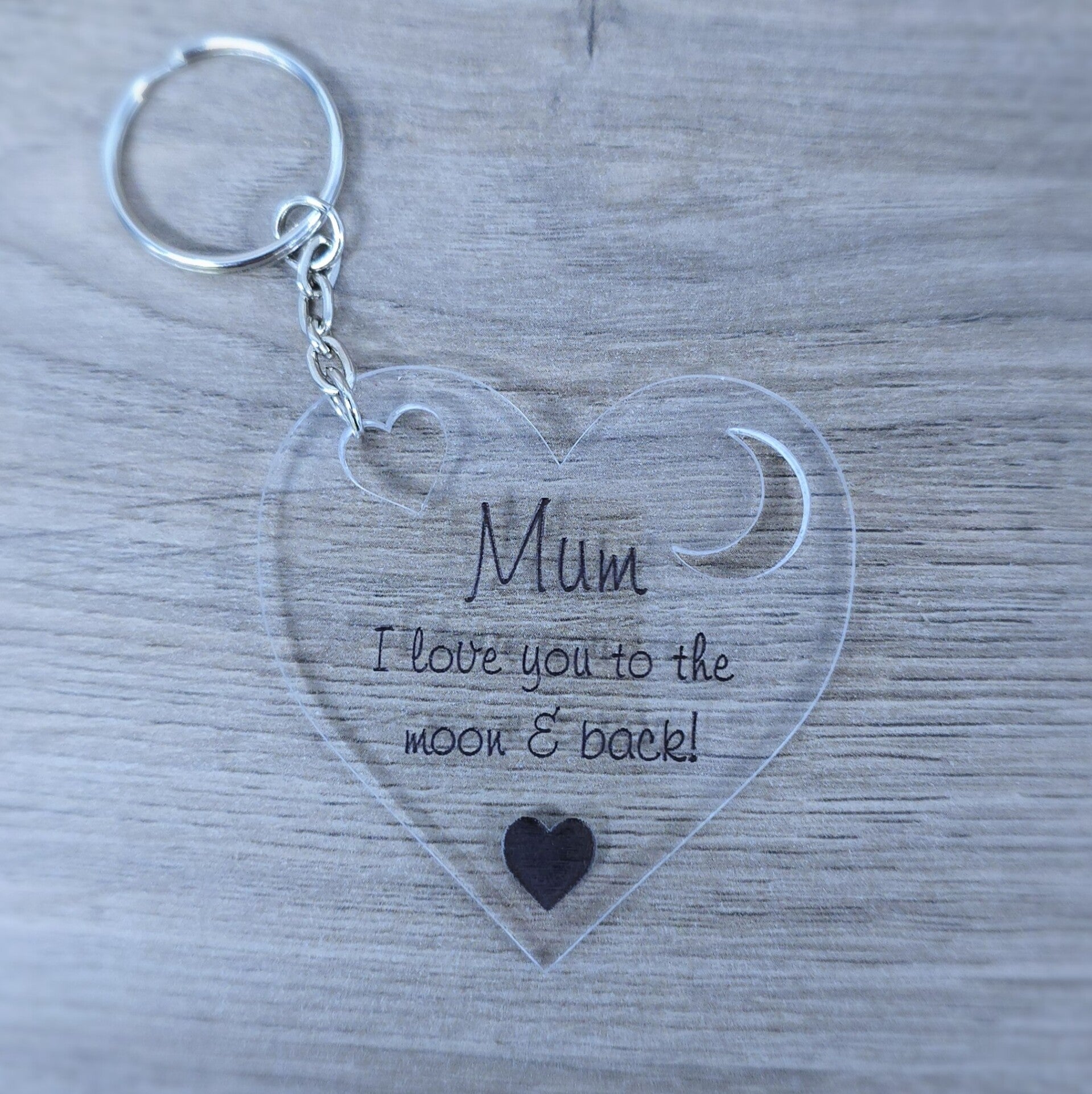 Keyring for Mum - I Love You To The Moon & Back - Mother's Day Gift - Birthday Gift - Gifts For Mum